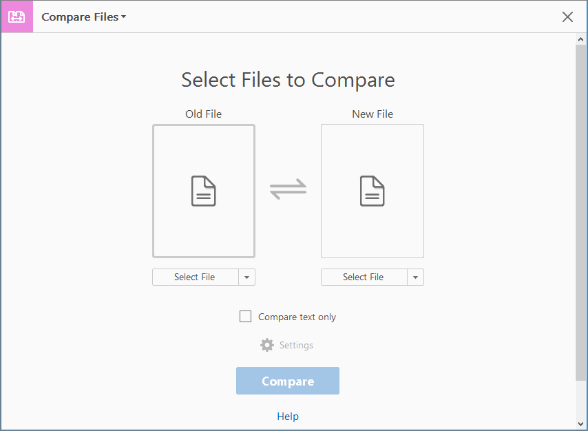 Select files to compare Select files to compare