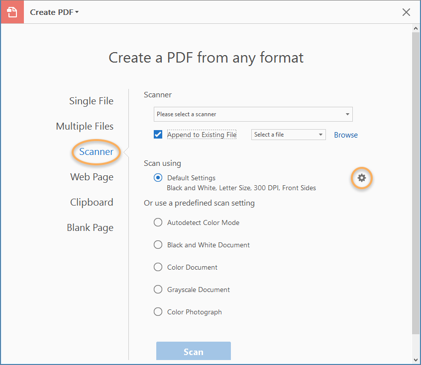 New UI for Scan to PDF New UI for Scan to PDF