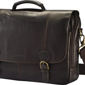High Street Leather Flapover Laptop Case for 15.6" Laptop - Brown