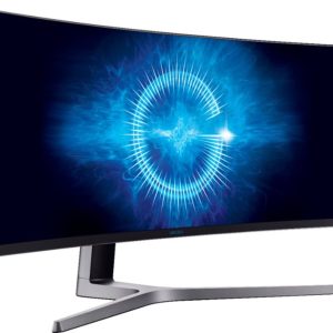 Samsung - CHG9 Series C49HG90DMN 49" HDR LED Curved FHD FreeSync Monitor (DisplayPort, Mini DisplayPort, HDMI, USB) - Matte dark blue black