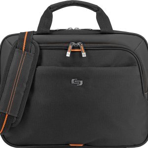 Ace Slim Briefcase for 13.3" Laptop - Black With Orange Accents